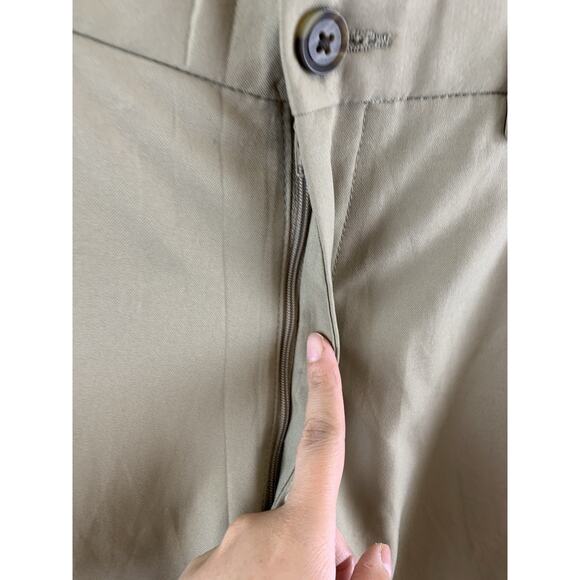 Haggar Men's Pants Cool 18 Pro Classic Fit Flat Front Tan Size 34x34 - Picture 7 of 14